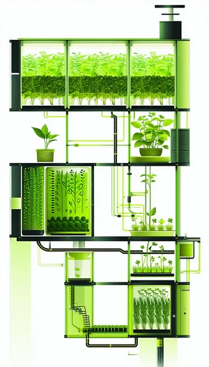 A Large, Multi-level Greenhouse Filled With Various Plants