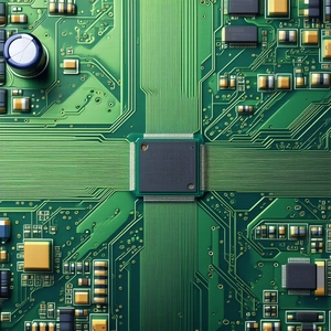 Tech Landscape Photography: Close-up of electronic circuit