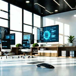 Educational Technology In Tech Office With Image, There