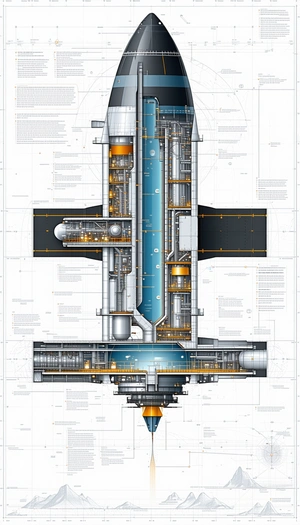 A Large, Detailed Drawing Of A Factory Is Displayed