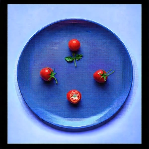 Lifestyle Professional Photography: Fresh Salad Prepared With Seasonal Produce With Blue Plate