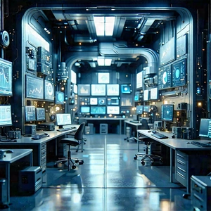Financial Technology In Manufacturing Facility With Image, There