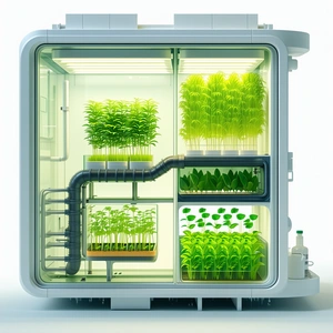 A Large, White, And Green Structure That Houses A Variety Of Plants