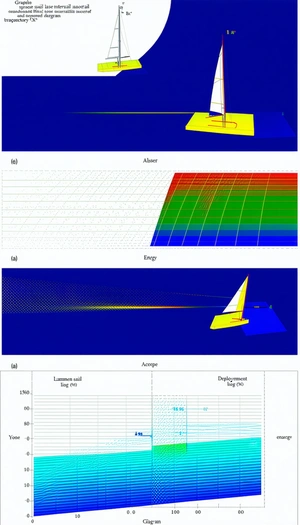 The Image Is A Graphic Representation Of A Sailboat On The Water
