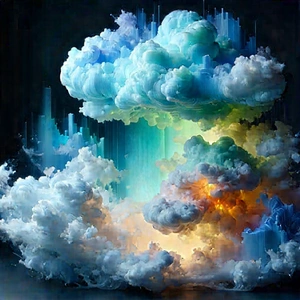 Cloud Computing Visualization With Image, There
