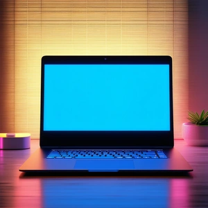 Tech Octane Render: Laptop With Glowing Screen With Laptop Computer