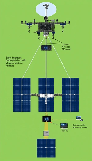 A Diagram Is Shown Of A Space Station With A Solar Panel On The Left Side