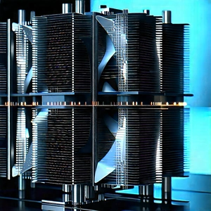 Close-up Of Cooling System With Large, Shiny