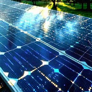 Solar Panel With Holographic Projection With Solar Panel