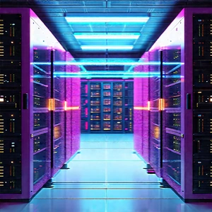 (futuristic:1.21) Server Room With Image, There