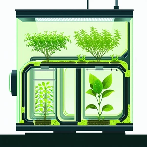 In The Image, There Is A Greenhouse With A Variety Of Plants Inside