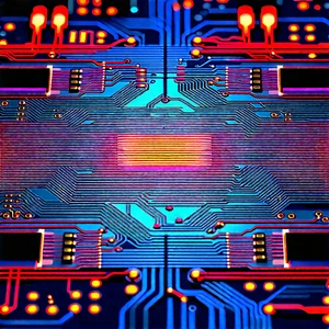 Close-up of electronic circuit