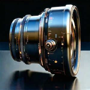 Tech Digital Illustration: Innovative Communication Tool Design With Close-up Camera