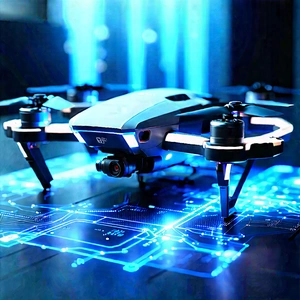 Drone With Holographic Display With Small Drone