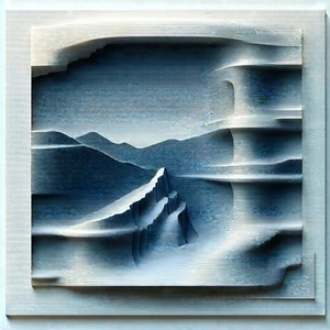 Microchip With Laser Scanning With Mountain Range