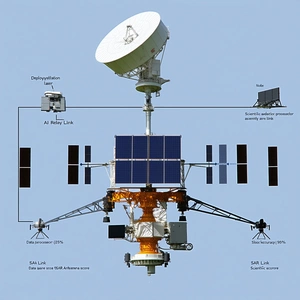 A Large Satellite Dish, Which Is The Main Focus Of The Scene