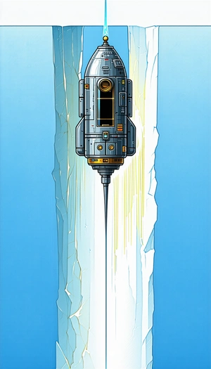 A Futuristic Spacecraft With A Large, Round Window On The Side