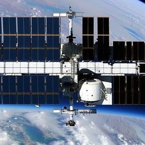 space shuttle docked space station