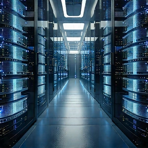 Futuristic Server Room With Image, There