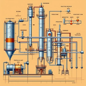 A Large Industrial Plant Is Shown In A Detailed Drawing