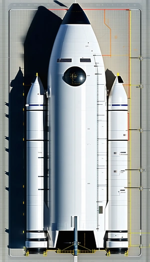 A Large White Space Shuttle Is Parked On A Runway