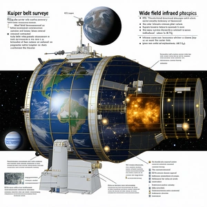 A Large Spacecraft Is Shown In A Diagram, With A Large Globe Of Earth In The Center