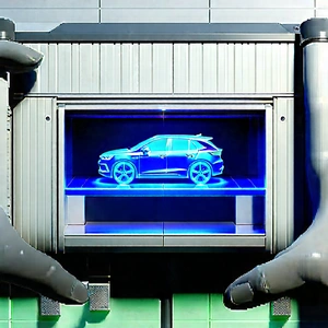 Automotive Technology In Field Deployment With Blue Displayed
