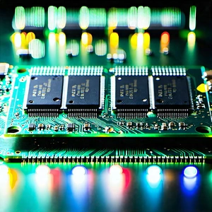 Tech Long Exposure Photography: Close-up of memory module