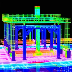 A Large Blue Structure Is Shown In A 3d Model