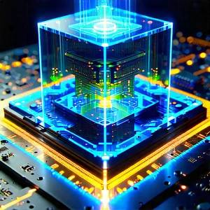 Quantum computer with laser scanning