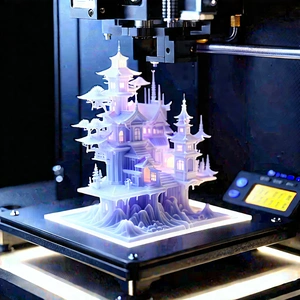 3d Printer With Holographic Projection With Printer Creating
