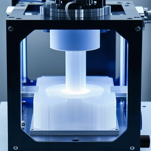 A Machine That Is Casting A Plastic Object