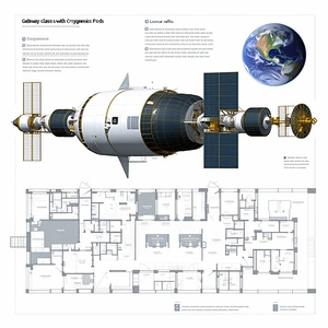 A Space Shuttle Is Shown In A Diagram, With A Large Globe In The Background