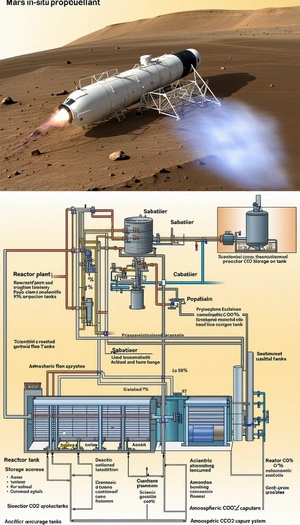 A Space Shuttle On A Landing Pad, With A Large Rocket Engine On The Left Side Of The Shuttle
