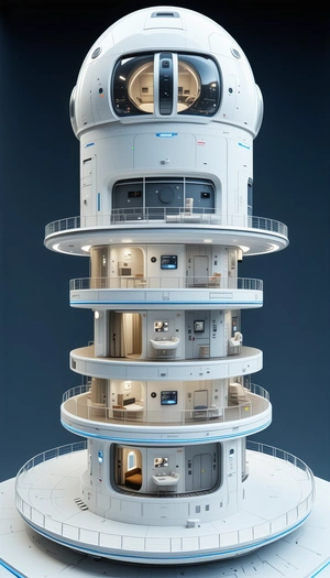 A Large, Futuristic Building Is Shown In A 3d Rendering