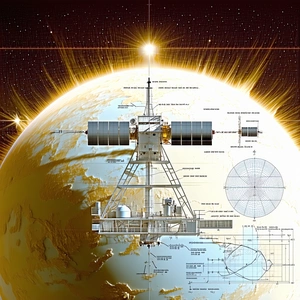 A Space Station With A Large Satellite Dish On Top Of It
