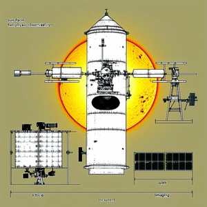 A Large White Spacecraft Is Shown In A Drawing, With A Sun In The Background