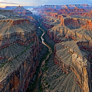 Nature Long Exposure Photography: Aerial View Of Canyon System With Breathtaking Aerial