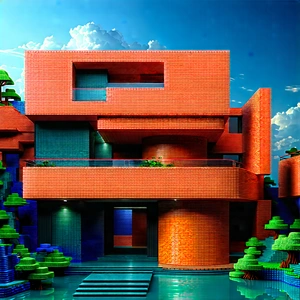 Nature Architectural Photography: Coral Reef In Autumn Colors With Computer-generated Model