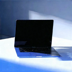 Laptop With Data Visualization With Laptop Computer
