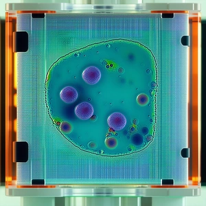A Computer Generated Image Of A Cell Is Displayed On A Computer Screen