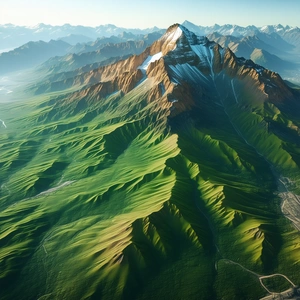 Nature Unreal Engine: Aerial View Of Mountain Range With Breathtaking View