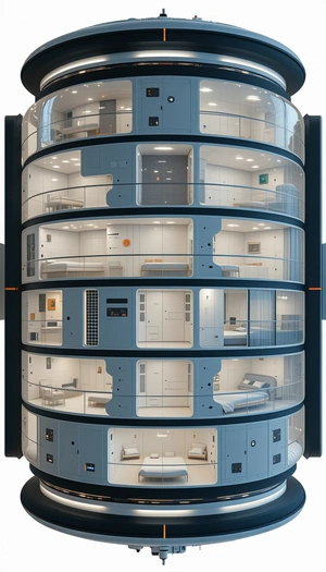 The Image Is A Three-dimensional Model Of A Large
