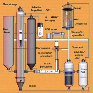 The Image Is A Diagram Of A Chemical Plant, Showing The Process Of Producing Co2