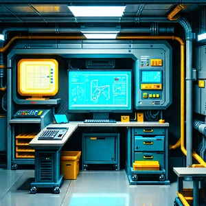 Educational Technology In Manufacturing Facility With Image, There