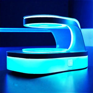 Tech Product Photography: Futuristic Innovation Hub With Blue Light