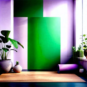 Lifestyle Architectural Photography: Wellness Scene With Yoga Mat And Plants With Image, There