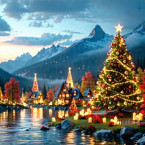 Lifestyle Matte Painting: Holiday Celebration During Autumn With Beautifully Decorated