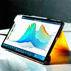Tablet With Data Visualization With Tablet Computer