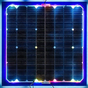 Solar panel with neon accents